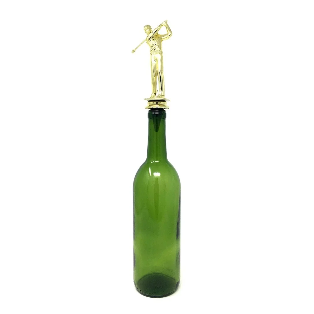 Handmade Bottle Stopper made from Repurposed Golf Trophy